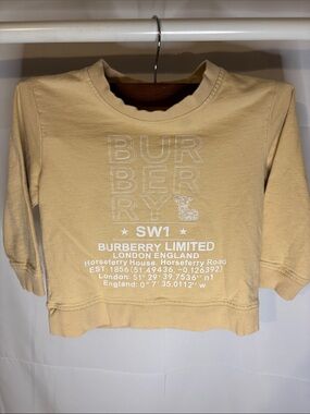 Burberry Beige Logo Crewneck Sweatshirt